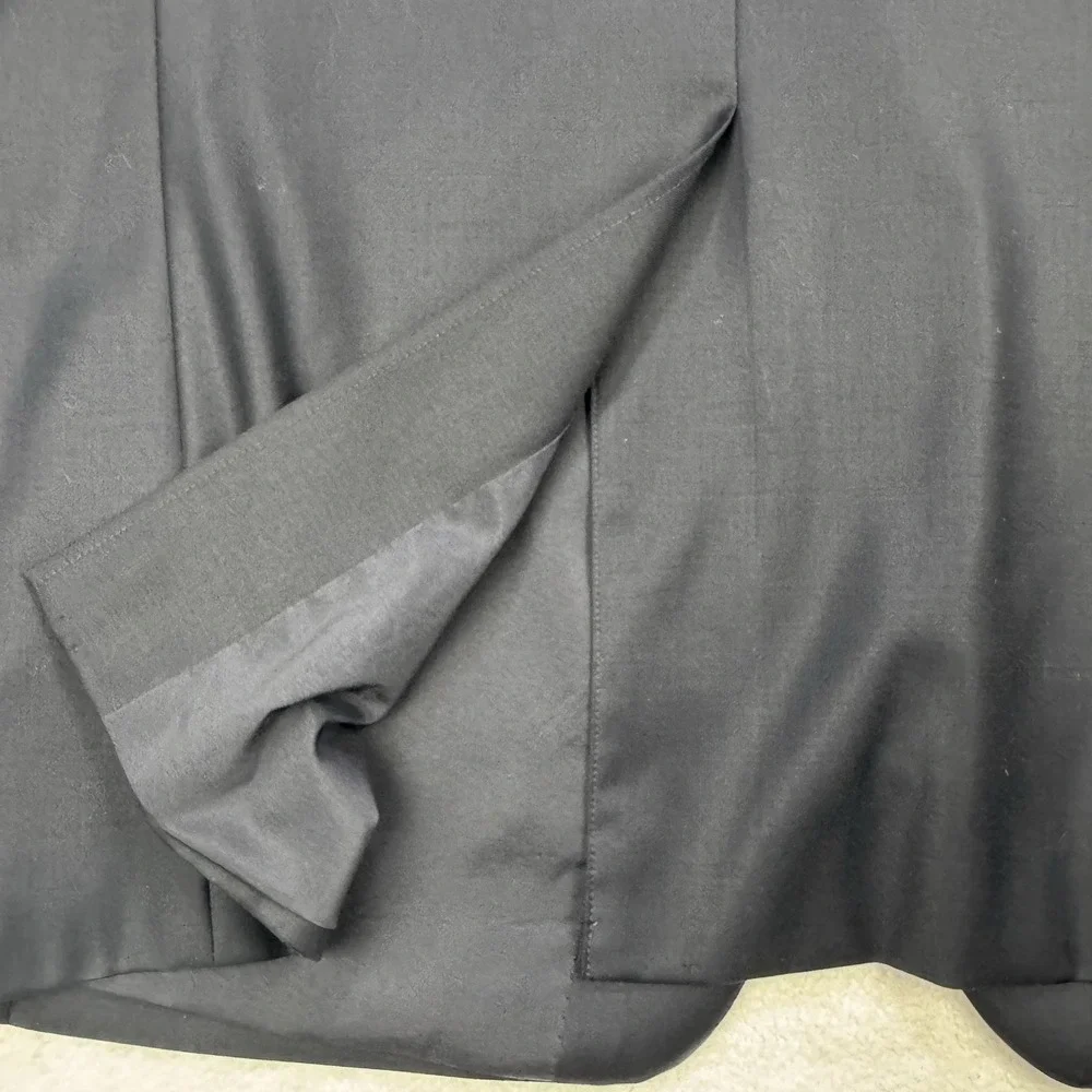 Lauren RL Blazer Men 44L Navy Blue 2 Button Gold Accents Knotched 100% Wool